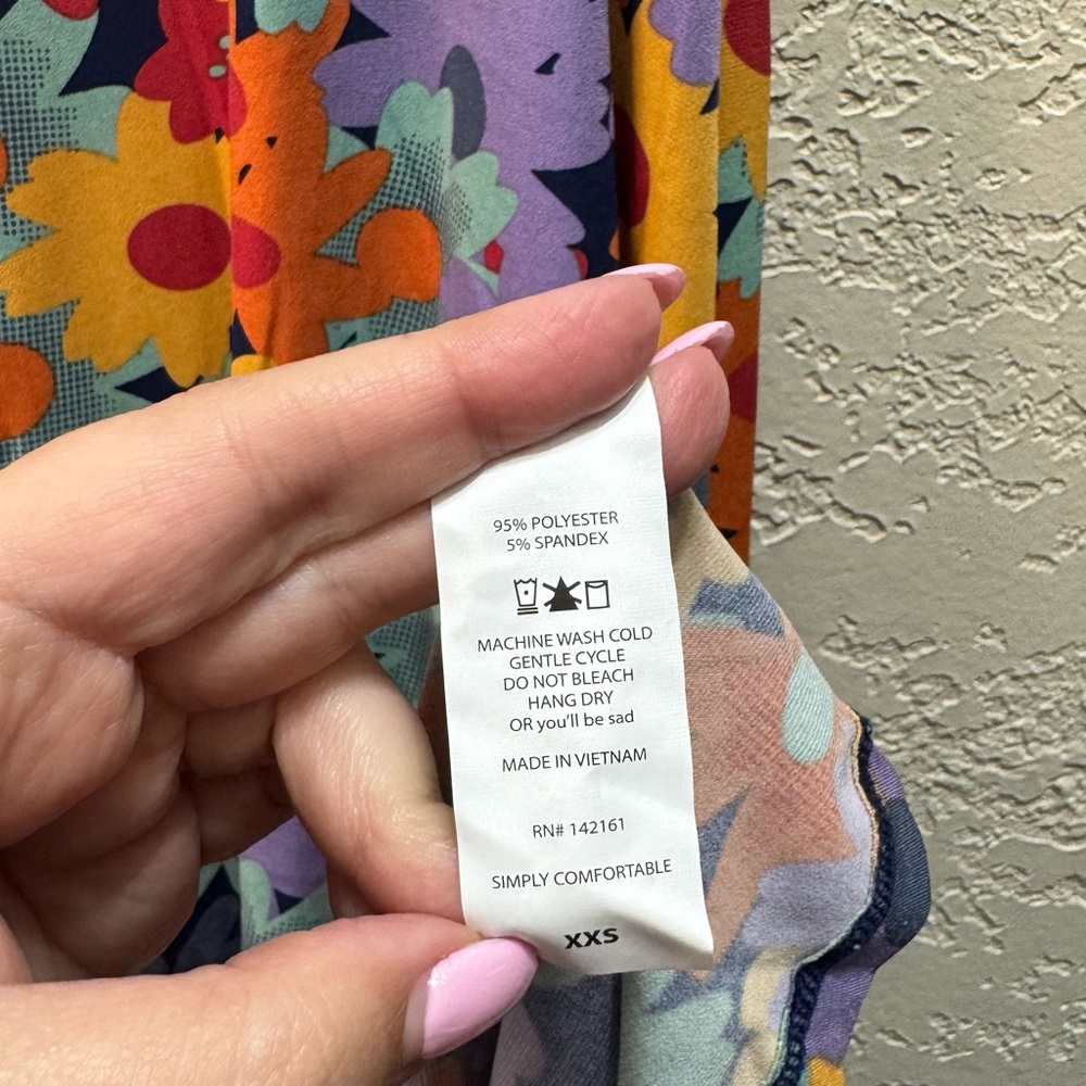NWT LuLaRoe Maxi Skirt XXS Bright Floral Print Stretch - Picture 7 of 8